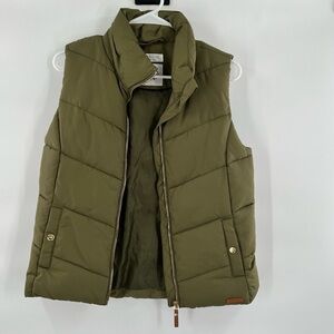 H&M support your local girl group green puffer jacket vest 12-14Y